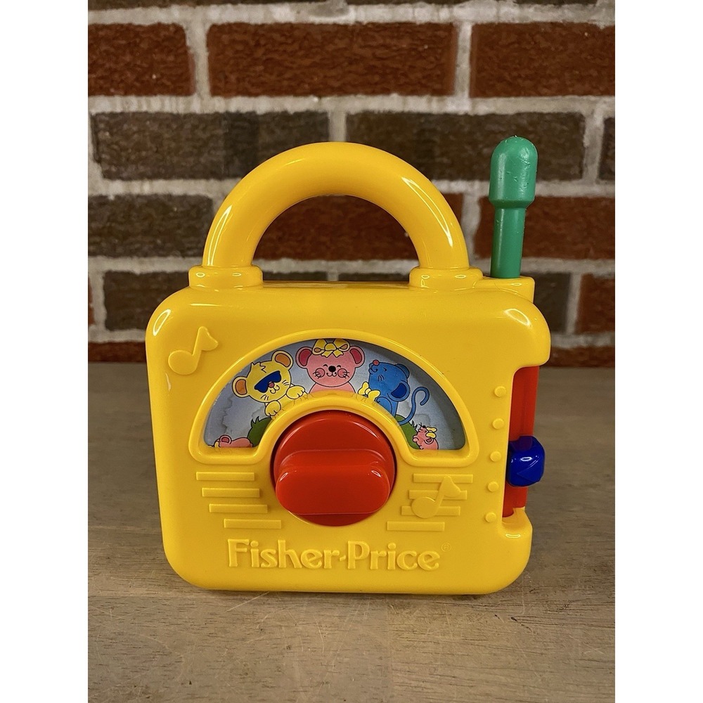 Vintage 1992 Fisher-Price Musical Wind Up Radio 3 Blind Mice WORKS